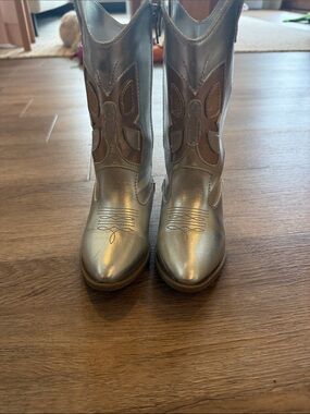 Kids Tucker & Tate Metallic Silver Western Boots